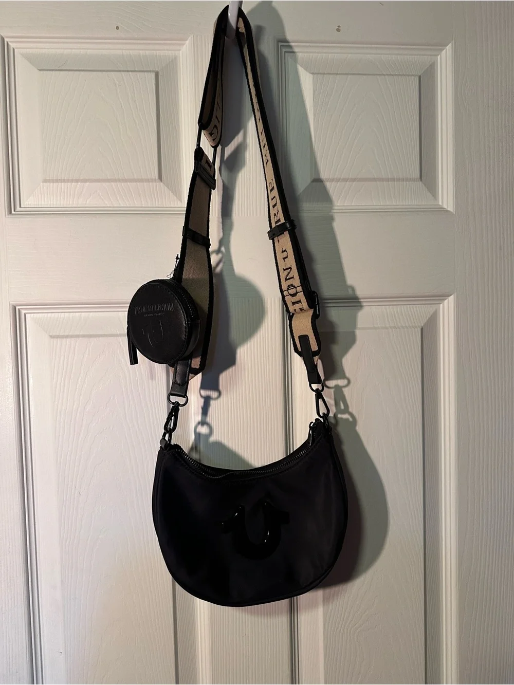 True Religion Mini Crescent Hobo Crossbody Bag